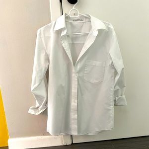 Foxcroft Wrinkle Free White Button-down Shirt size 4